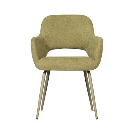 Murat fabric chair with dark brown legs