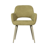 Murat fabric chair with dark brown legs