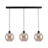 Lava 3-bulb dark gray glass pendant lamp
