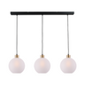 Lava 3-bulb dark gray glass pendant lamp