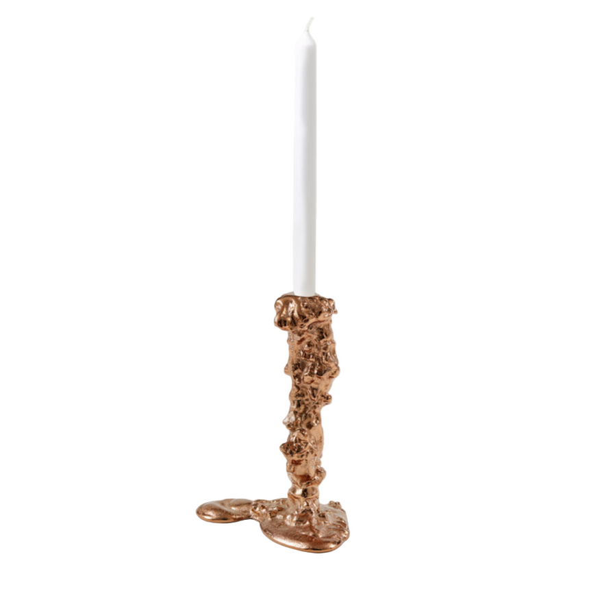 Drip metal candle holder 25cm