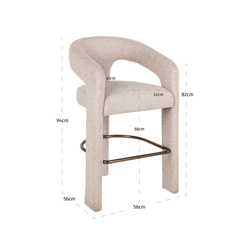 Belle bárszék – Biscotti kárpitozással