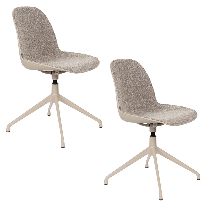 Albert Kuip bouclé swivel chair