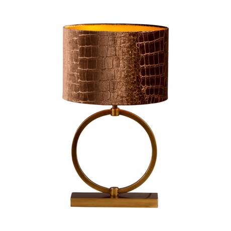 Devon fabric table lamp with bronze frame 51