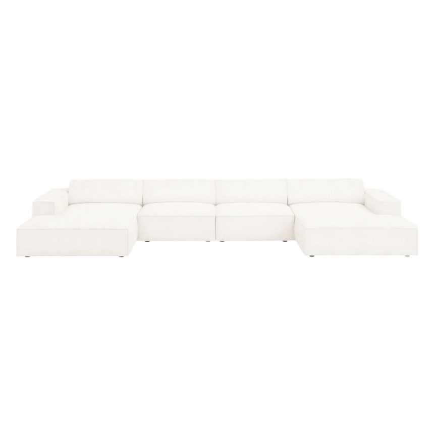 Jodie U-shaped ascot boucle sofa