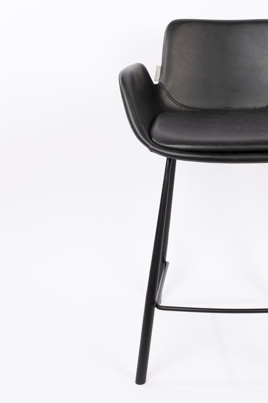 Brit LL textile leather low bar stool