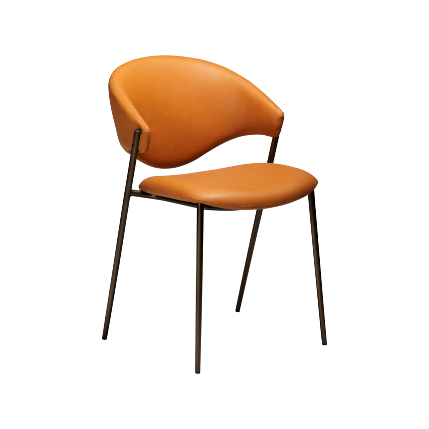 Glam bouclé chair with antique legs