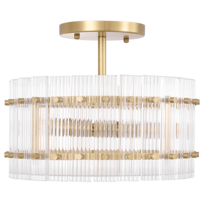 Ruby Round Glass Ceiling Lamp