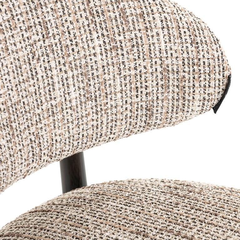 Cherry fabric low bar stool