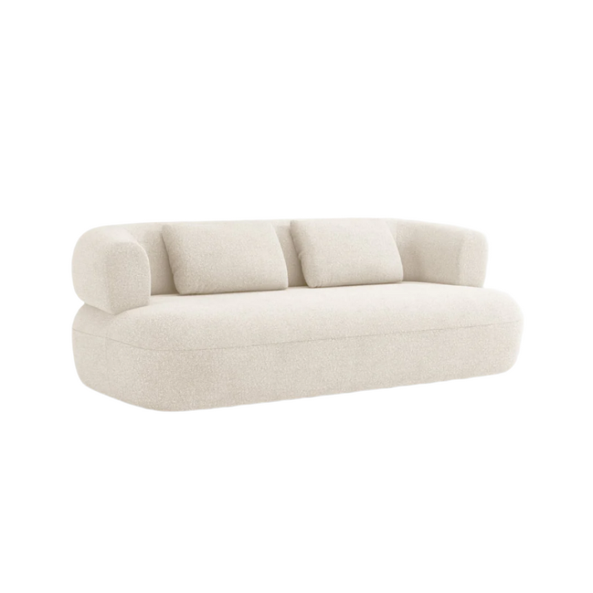 Jenny 3-seater ascot bouclé sofa