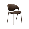 Glam bouclé chair with antique legs