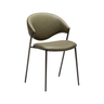 Glam bouclé chair with antique legs