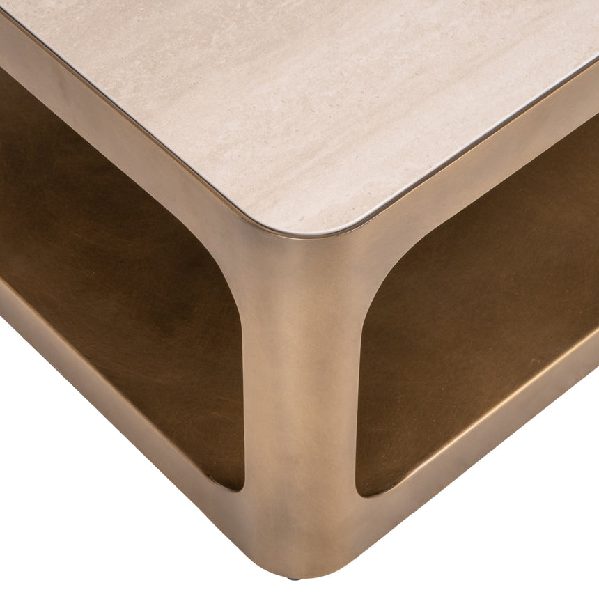 Bloomville 2-door textile leather cabinet