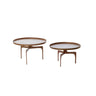 Yellow wooden dining table