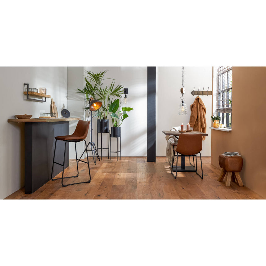 Ramy dekoratív bőr puff – Prémium ülőke vintage stílusban