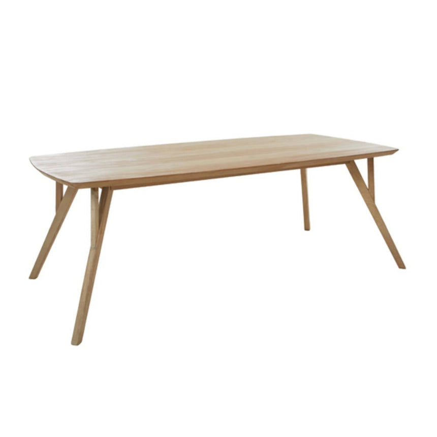 Yellow wooden dining table