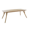 Yellow wooden dining table