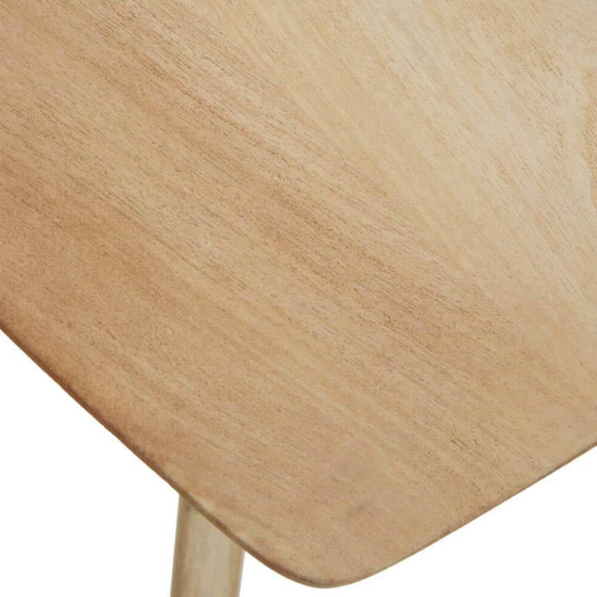 Yellow wooden dining table