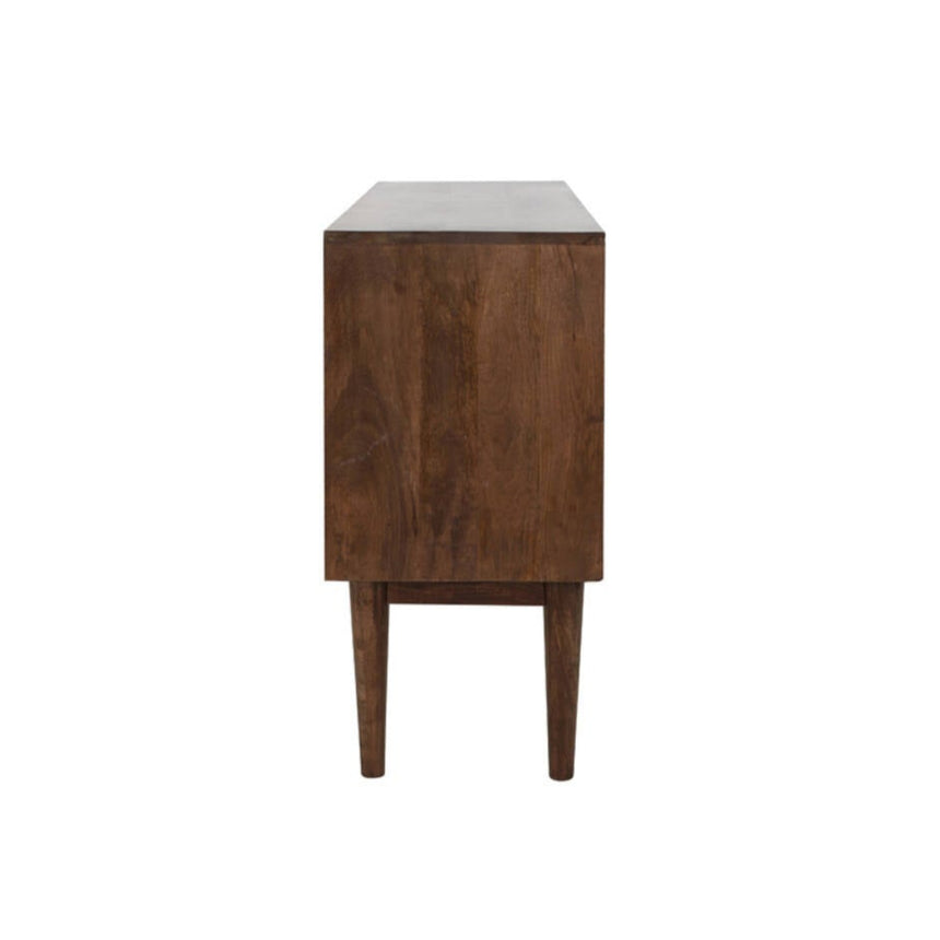 Yellow wooden dining table