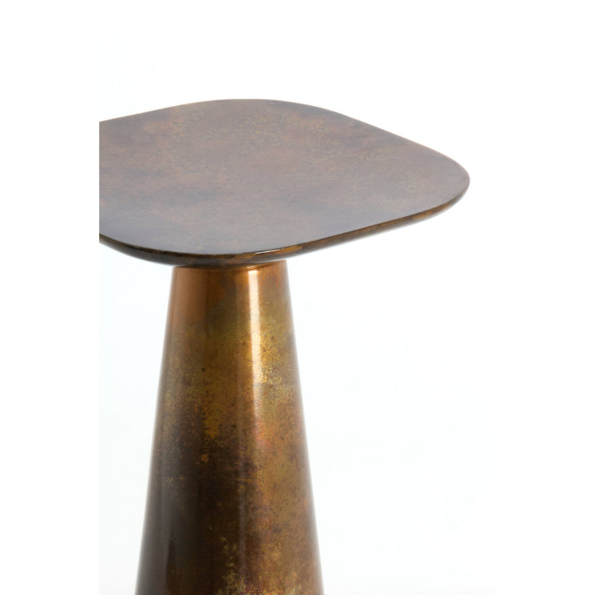 Abala lerakóasztal – Réz-bronz ragyogás és kecses forma