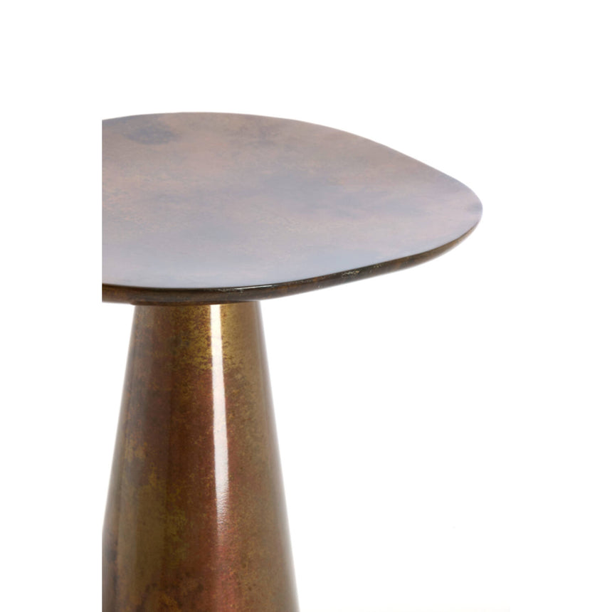 Abala lerakóasztal – Réz-bronz felület és retro elegancia