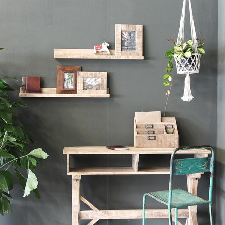 Vintage Mango Wood Wall Shelf