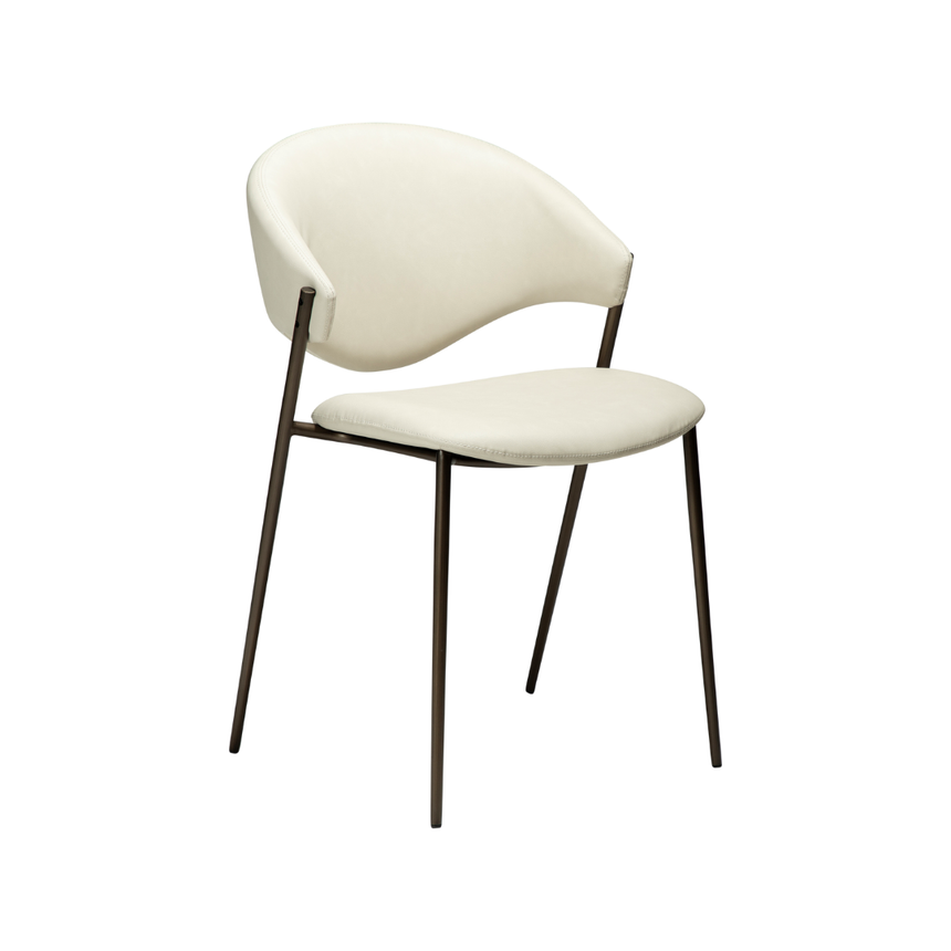 Glam bouclé chair with antique legs