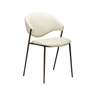 Glam bouclé chair with antique legs