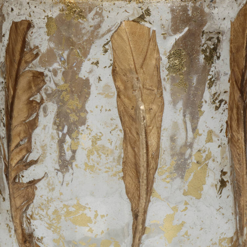 Feather üveg gyertyatartó