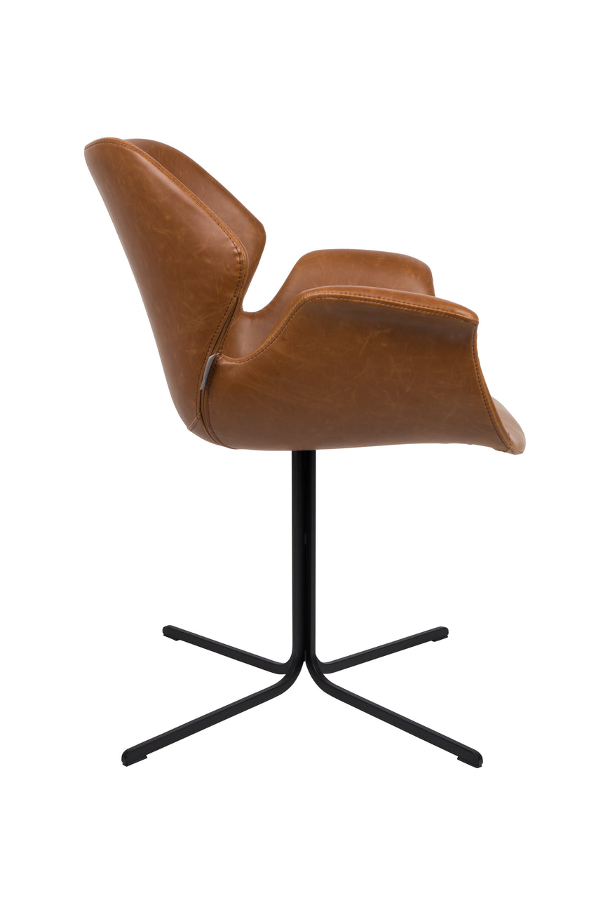 Nikki textilbőr karfás szék