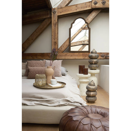 Calima kerek bőr puff – Retro Vibes