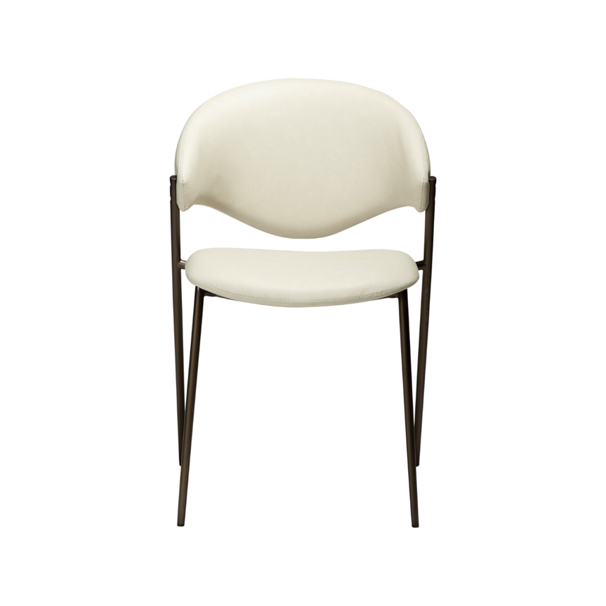 Glam bouclé chair with antique legs