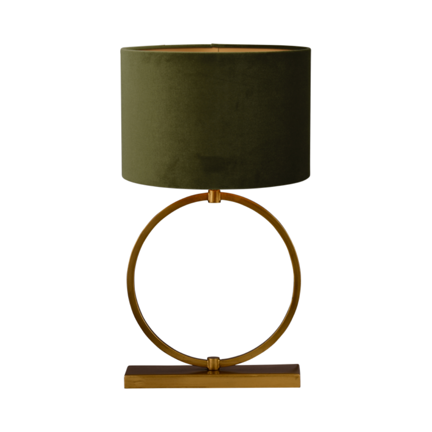 Devon fabric table lamp with bronze frame 67