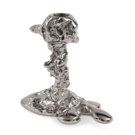 Drip metal candle holder 14cm
