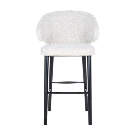 Indigo bouclé bar stool