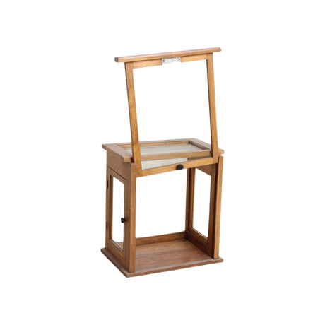 Teak glass box