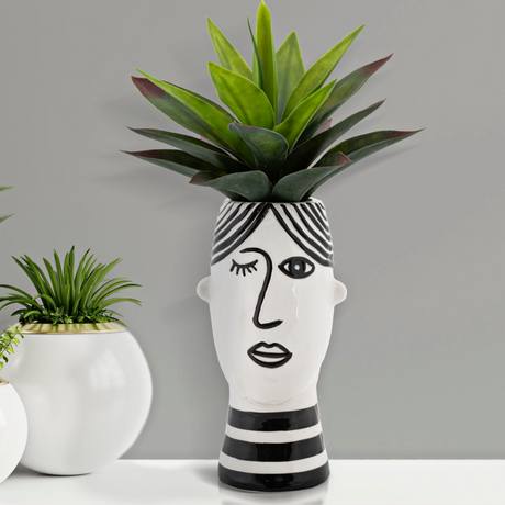 Face porcelán váza