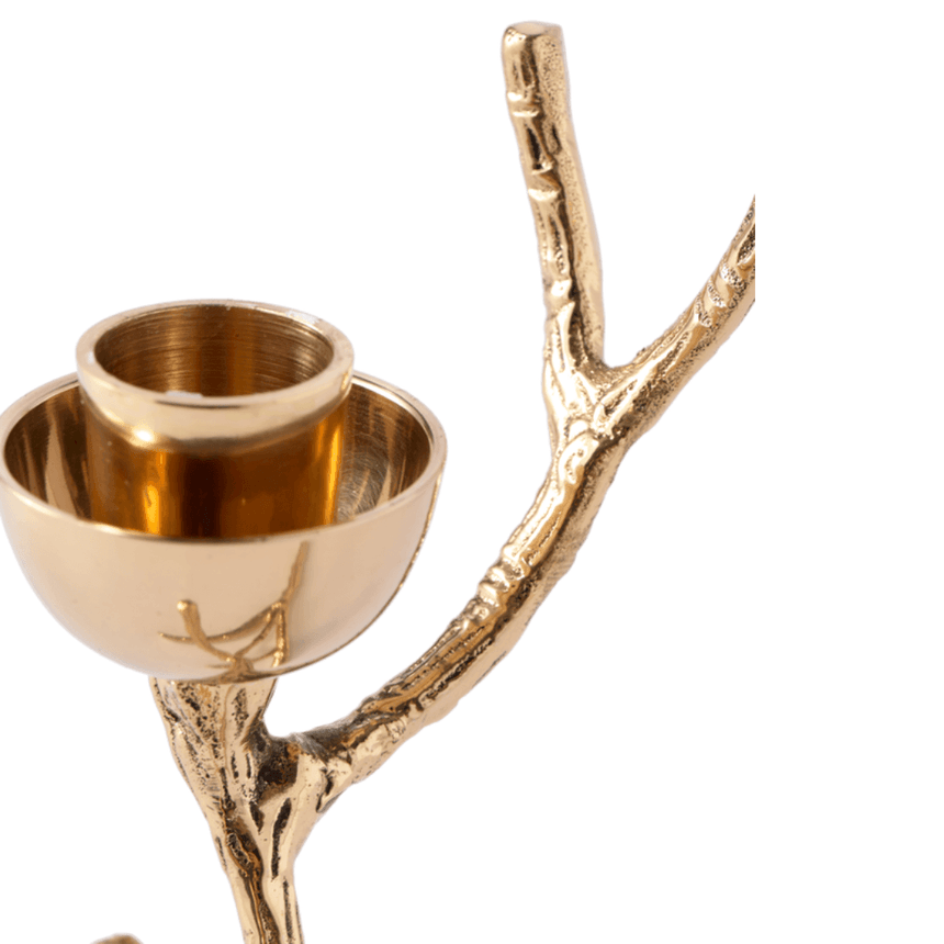 Twiggy metal candle holder 14cm