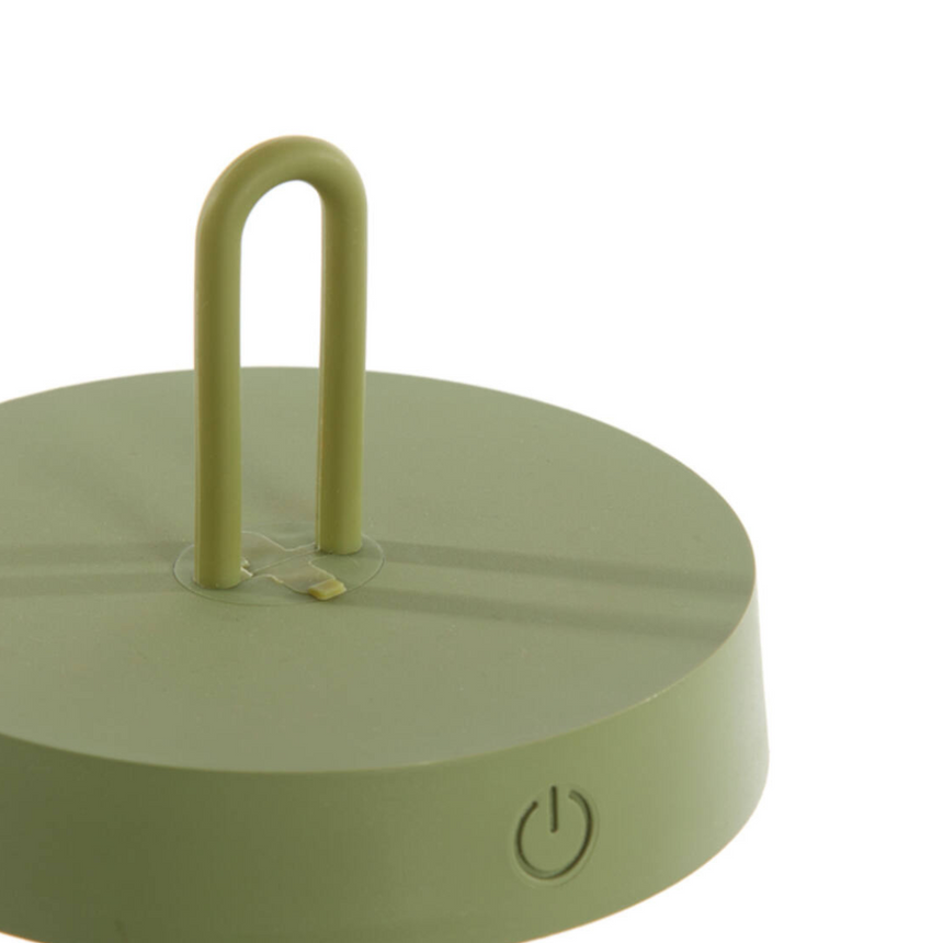 Ankenta fém hordozható lámpa fa láb