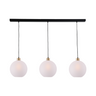 Lava 3-bulb dark gray glass pendant lamp