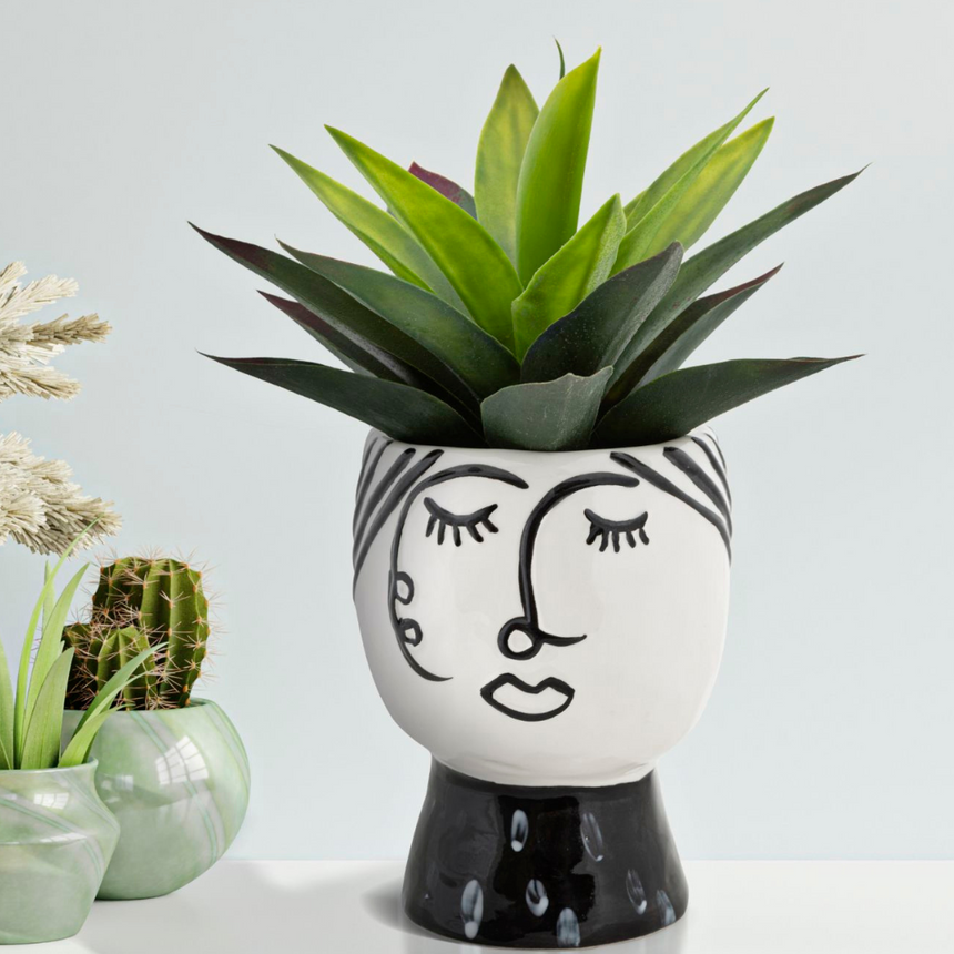 Face porcelán váza Ø14