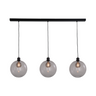 Lava 3-bulb dark gray glass pendant lamp