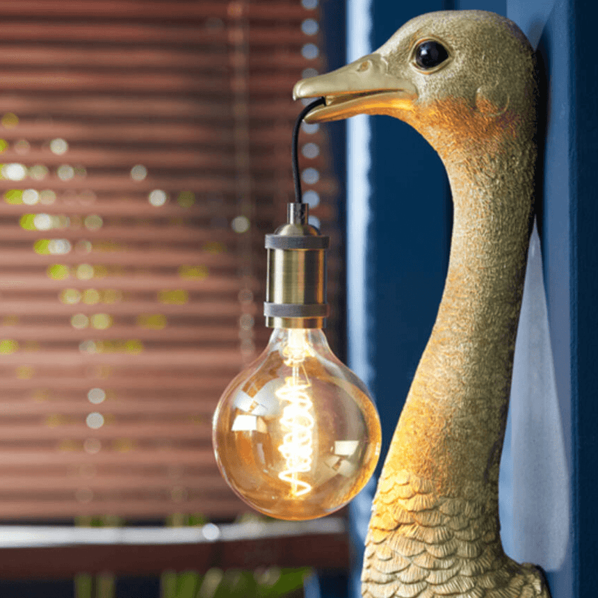Ostrich small resin wall lamp