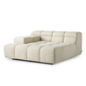 Malaga right-hand fabric sofa element