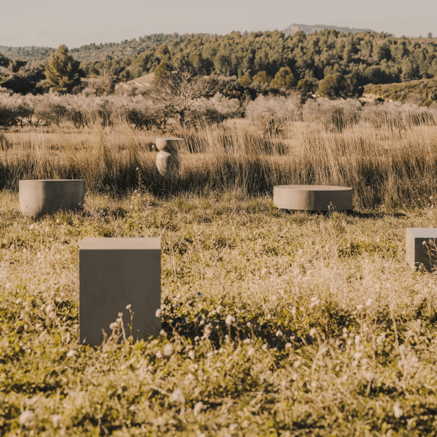 Garbet műkő dohányzóasztal Ø60