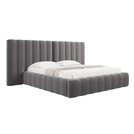 Kelp wide velvet bed frame 180x200