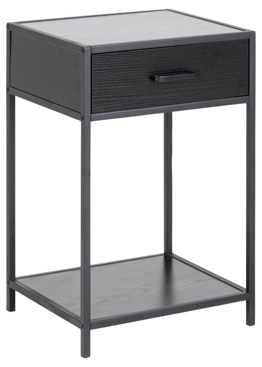 Seaford wooden bedside table with drawers