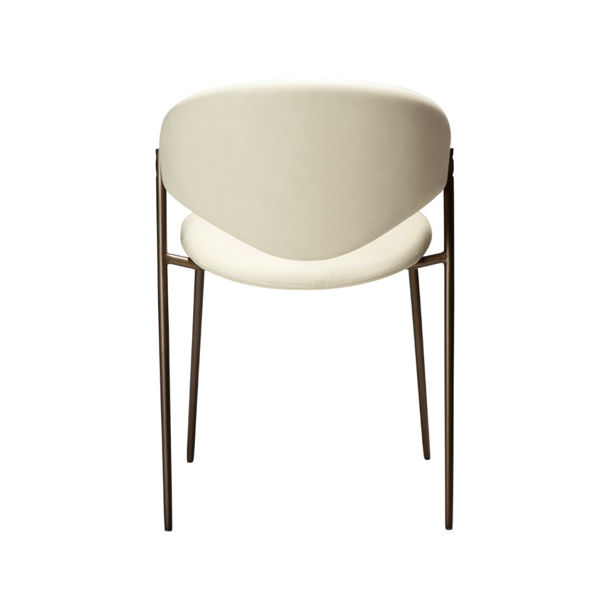 Glam bouclé chair with antique legs