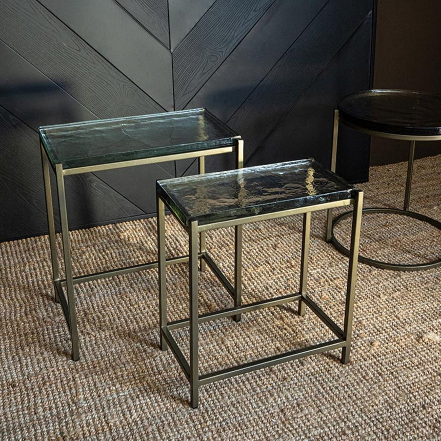 Lucinde üveg lerakóasztal szettben