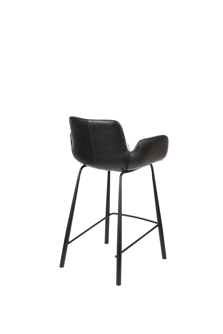 Brit LL textile leather low bar stool